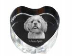 Art-Dog Lhasa Apso kristály szív, dísz, kutya fénykép ajándéktárgy (5055882444775)