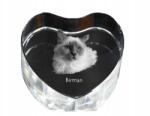 Art-Dog Burmai macska kristály szív, dísz, ajándéktárgy macska fotóval (5055882446526)