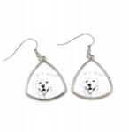 Art-Dog Szamojéd háromszög alakú lógós fülbevaló kutyával, fényképpel, személyre szabható (5055882474888)