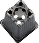  Szögletes cserép 7*7*6cm fekete (36960) Desch 0707061 PP (070706100053)