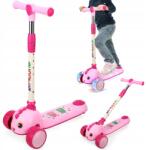  Összecsukható roller gyerekeknek, világító kerekekkel, háromkerekű roller, rózsaszín (Supvox)