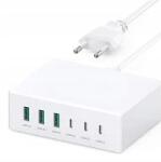 Usb Multiport Hub 6 Port 3X Usb Töltéshez, 3X Usb-c Fehér (6914326568387)