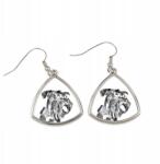 Art-Dog Cseh terrier háromszög alakú lógós fülbevaló kutyával, fényképpel (5055882475458)