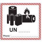 Print&Stick Etikett 110x120mm Adr 9 Un Elemek és cellák önállóan tölthető (36199)