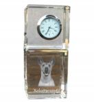  Meztelen mexikói kutya kristály asztali óra kutyával, saját fotóval (5055882417069)