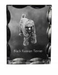 Art-Dog Fekete orosz terrier kutya kép díszes kristályban, ajándék dekoráció (5055882447523)