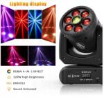  Mozgatható Led fej, színpadvilágítás, DMX, 16/18 csatorna (DMX512)