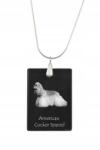 Art-Dog Amerikai cocker spániel ezüst nyaklánc kristály medállal, kutyával (5055882453999)