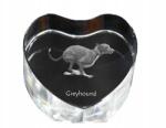 Art-Dog Greyhound kristály szív, dísz, kutya fénykép ajándéktárgy (5055882444744)