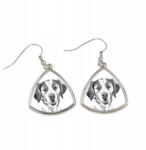 Art-Dog Brittany spániel háromszög alakú lógós fülbevaló kutyával, fényképpel (5055882476431)