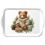 Ambiente B. V Karácsonyi macis műanyag kistálca 21x13 cm - Cuddle Bear (VR-33720110)