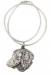 Art-Dog Tacskó hosszú szőrű kutya nyaklánc, medál ezüst kígyó láncon (5906111282890)