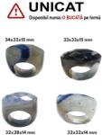  Inele Agata Colorata Ovala Fatetata - Diametru Gaura 57 mm