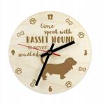  Basset Hound gravírozott kutyaóra, átmérő 20 cm, kutya neve (5906111289189)