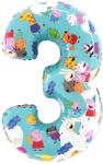 BP Fólia lufi 3-as születésnapi szám - Peppa Malac 66 cm