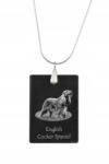 Art-Dog Cocker spániel angol ezüst nyaklánc kristály medállal, kutyával (5055882454187)