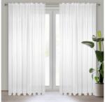 EUROFIRANY Lucy fényáteresztő függöny voile anyagból Fehér 140x270 cm