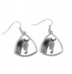 Art-Dog American Saddlebred ló háromszög alakú lógós fülbevaló fényképpel (5055882476981)