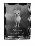 Art-Dog Chihuahua rövidszőrű kutya kép dekoratív kristályban, ajándéktárgy, dekoráció (5055882447639)