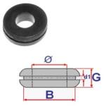 Romix Kábelátvezető, vezeték átvezető gumigyűrű, gumidugó univerzális 8 mm-es belső átmérővel C60488 (1 db) [FA1]