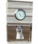 Art-Dog Foksterier rövidszőrű kristály asztali karóra az Ön fényképével (5060381108479)