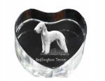 Art-Dog Bedlington terrier kristály szív, dísz, kutya fénykép ajándéktárgy (5055882445031)