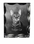 Art-Dog Macska toyger fotó díszes kristályban, ajándéktárgy, lakásdekoráció (5055882449947)