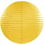  papír lampion gömb, 30 cm-es, sárga