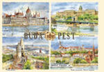 Czworka Képeslap B6, Budapest (keplapB6-BU06)