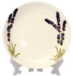 Vanilia Violin levendulás, óriás bögre alj/desszerttányér kerámia, kézzel festett dia20cm (V-K-52-10)