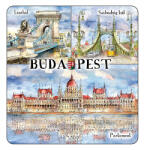 Czworka Hűtőmágnes, Budapest (magn-BU35)