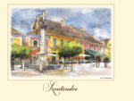 Czworka Reprodukció 24x30cm, Szentendre Fő tér, Kalmárkereszt (rp24x30-SZE04)