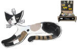 Fridolin Hűtőmágnes (MDF lap) 5, 5x3, 5cm, Rosina Wachtmeister: Cat Sepia, Einzelkatze