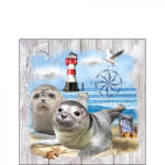 Ambiente Seal Couple papírszalvéta 25x25cm, 20db-os (12515435)