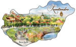 Czworka Hűtőmágnes, országforma, Szentendre (0rszmagn-SZE10)
