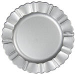Clayre & Eef Műanyag dekortányér ezüst színű 33cm (64595ZI)