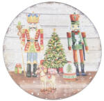 Clayre & Eef Műanyag dekortányér, 40cm, diótörős