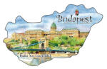 Czworka Hűtőmágnes, országforma, Budapest (0rszmagn-BU26) - perfectodekor - 1 290 Ft