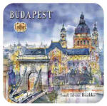 Czworka Parafa poháralátét, 1 db-os, Budapest (p0hala1-BU2)