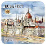 Czworka Parafa poháralátét, 1 db-os, Budapest (p0hala1-BU5)