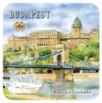 Czworka Parafa poháralátét, 1 db-os, Budapest (p0hala1-BU3)