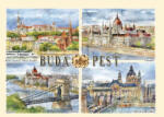 Czworka Képeslap B6, Budapest (keplapB6-BU07)