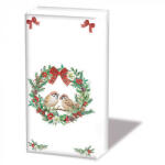 Ambiente Sparrows in wreath papírzsebkendő 10db-os (32218870)