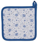 Clayre & Eef Edényalátét 20x20cm, 100% pamut, Blue Rose Blooming