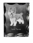 Art-Dog Cairn terrier kutya kép díszes kristályban, ajándéktárgy, lakásdekoráció (5055882447615)