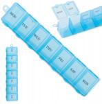 Verk Group Heti gyógyszeres doboz, 7 napos, étrend-kiegészítő rendszerező, kék (15850_N)