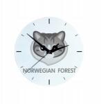  Norvég macska erdei üveg falióra lógó aranyos macska (5056739256886)