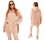 Kesi Bézs oversize kapucnis pulóver leggings szett (5907302135391)