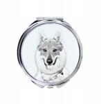  Csehszlovák farkas kompakt zsebtükör kutyával fényképpel (5055882482111)