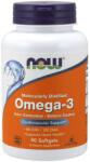 NOW Omega-3 capsule enterice, distilate molecular și enterice, 90 de capsule moi